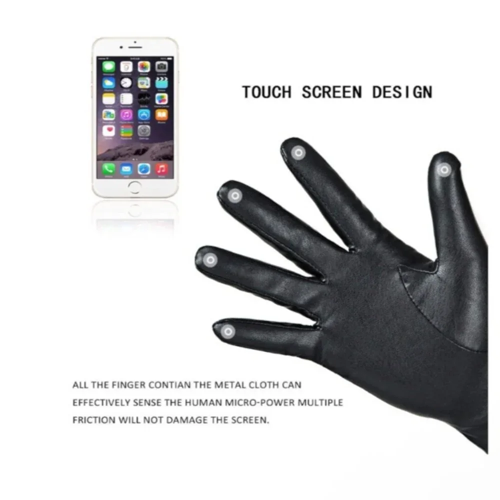 REDESS Winter Gloves Wool Lined Touchscreen Texting Women Gloves Size Large